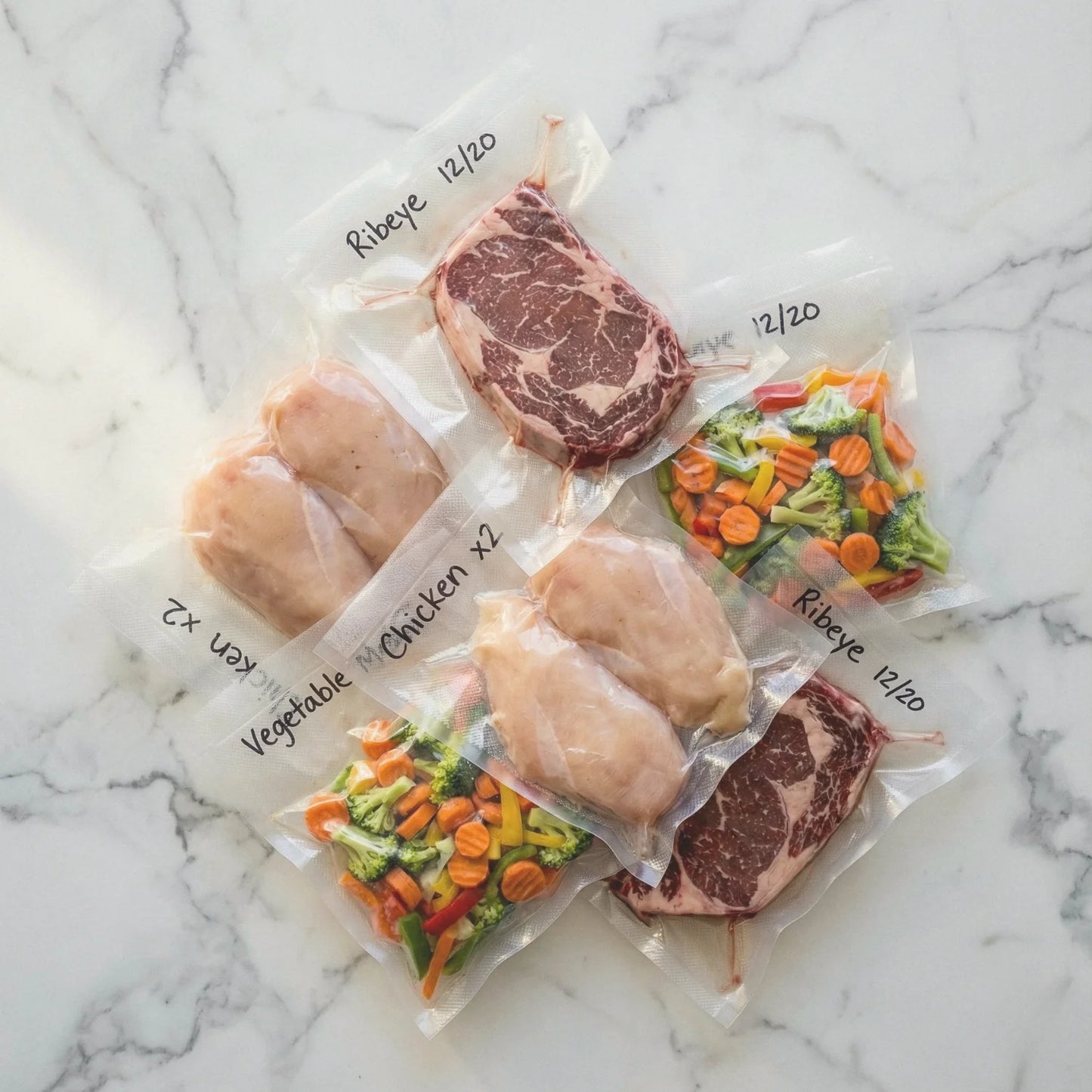 Stos worków do sous vide 20x25cm – idealny na podwójne porcje.