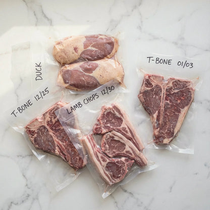 Stos worków do sous vide 20x35cm – duży format na grube steki.