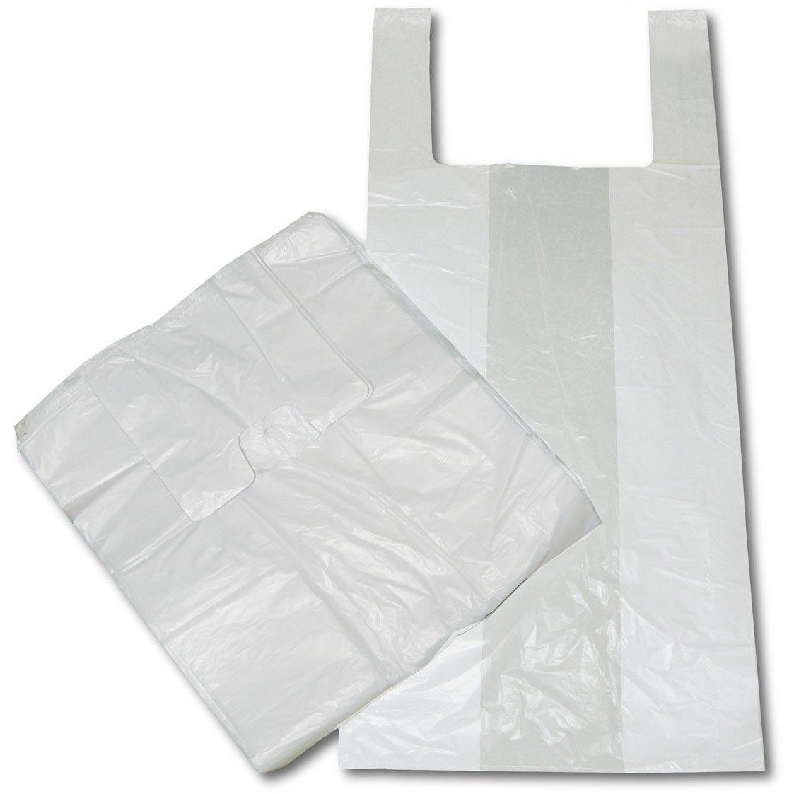 Reklamówki foliowe białe  – grube, mocne torby na zakupy – BagBoy