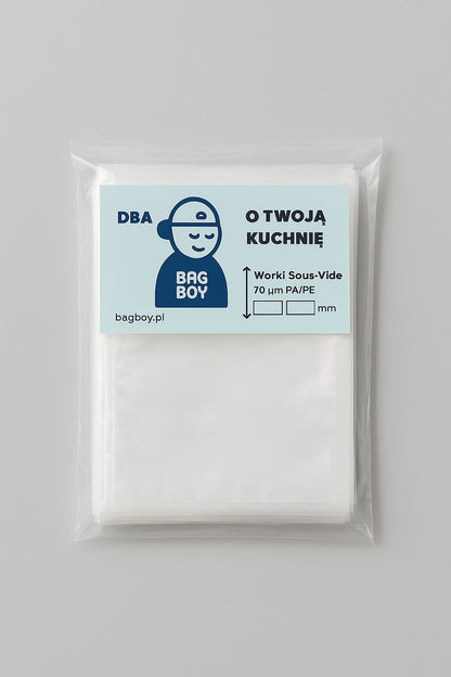 Worki do sous vide gładkie z etykietą – do pakowarek próżniowych – BagBoy