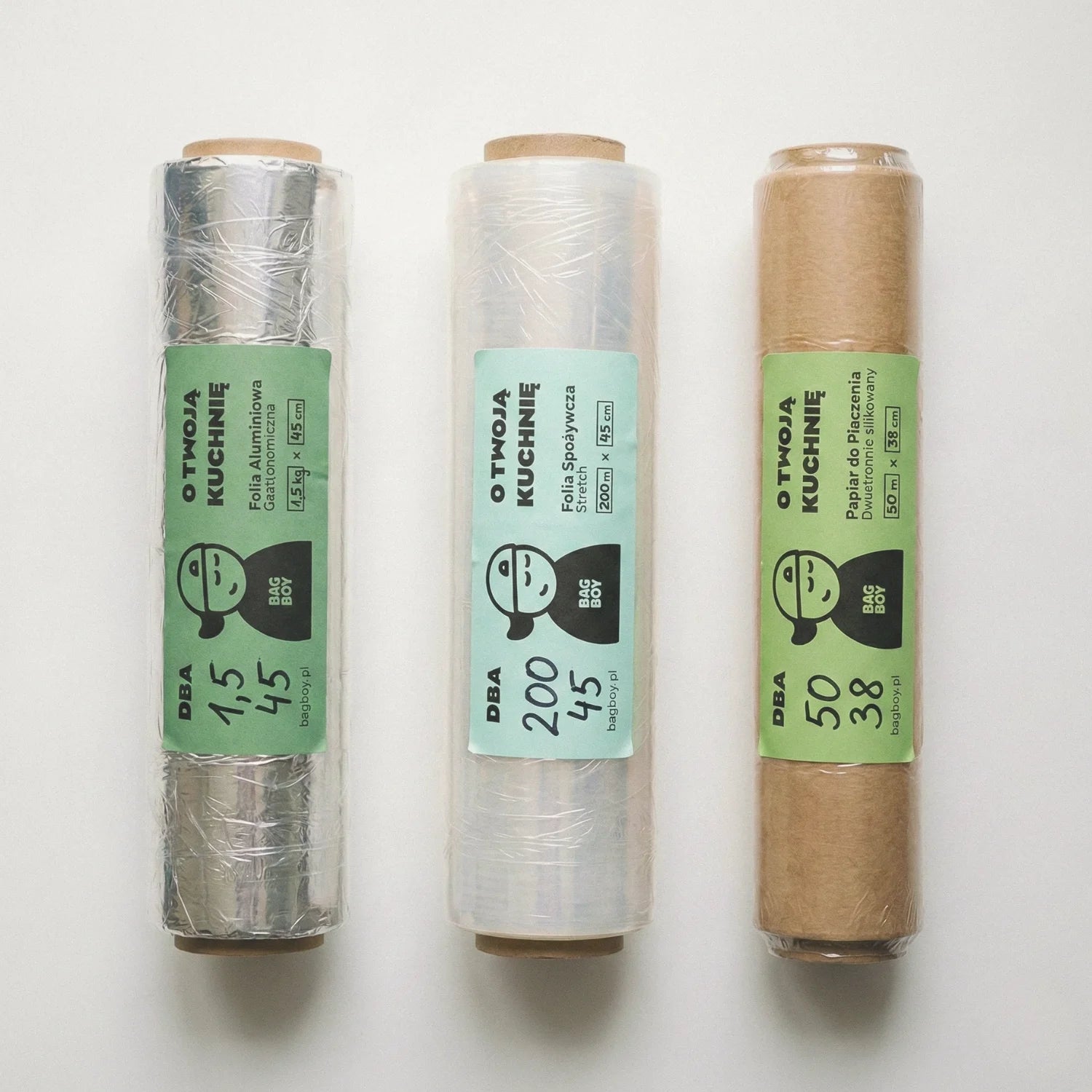 Zestaw Duży BagBoy – zawartość zestawu: 3 duże rolki gastronomiczne.