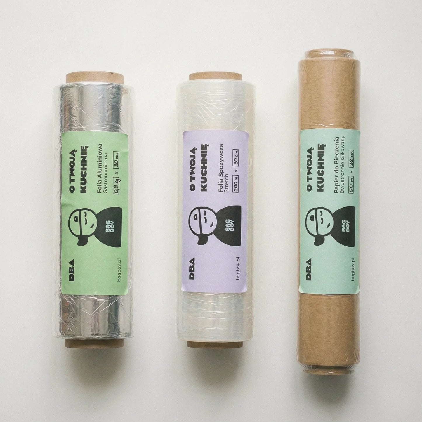 Zestaw Mały BagBoy – zawartość zestawu: 3 rolki produktów kuchennych.